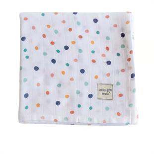 Çok Amaçlı Organik Müslin Örtü -Puantiye 100x100cm