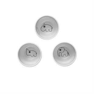 Done By Deer 3lü Yummy Mini Kupa Gri Tonları