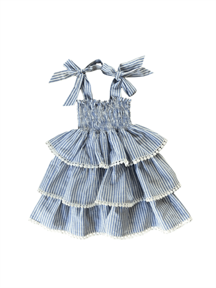 Fırfırlı/Çizgili Elbise