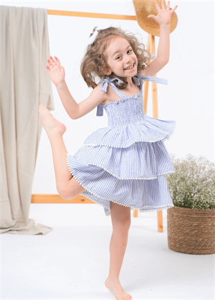 Fırfırlı/Çizgili Elbise