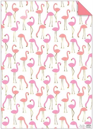 Meri Meri - Flamingo Gift Wrap Sheets - Flamingo Hediye Paketleme Kağıtları