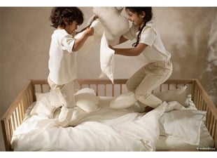 Fransız Dokuması Keten Dikdörtgen Dekoratif Yastık, Bej/ Limited Edition