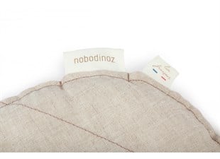 Fransız Dokuması Keten Yaprak Dekoratif Yastık, Bej / Limited Edition