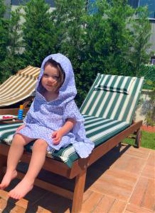 Leopard Başlıklı Müslin Panço