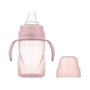 Mamajoo Kulplu Akıtmaz Eğitici Bardak Powder Pink 270 ml & Anti-Kolik Bardak Ucu