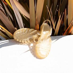 Meduse Sun Dore Paillete Çocuk Sandaleti- Şeffaf Sarı