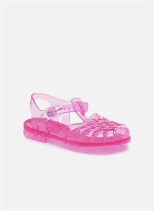 Meduse Sun Rose Paillete Sandals- Çocuk Sandalet Şeffaf Pembe