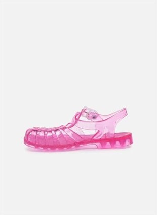 Meduse Sun Rose Paillete Sandals- Çocuk Sandalet Şeffaf Pembe