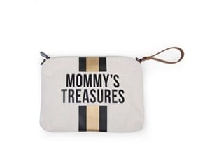 Mommy Treasures Black&Gold Stripes Clutch