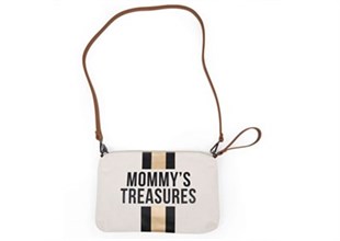 Mommy Treasures Black&Gold Stripes Clutch