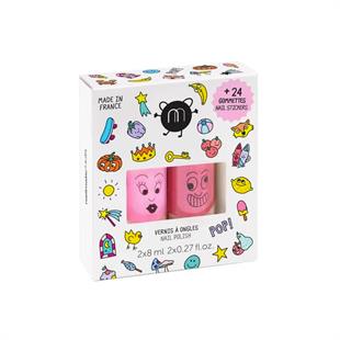 Nailmatic Set- 2 adet Su Bazlı Oje + Nail Sticker (Sissi&Kitty)