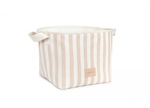 Nobodinoz İnce Çizgili Django Sepet Natural/Bej