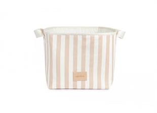 Nobodinoz İnce Çizgili Django Sepet Natural/Bej