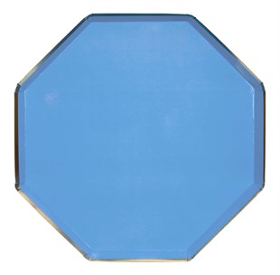 Meri Meri - Bright Blue Plates - Parlak Mavi Tabaklar - L - 8li