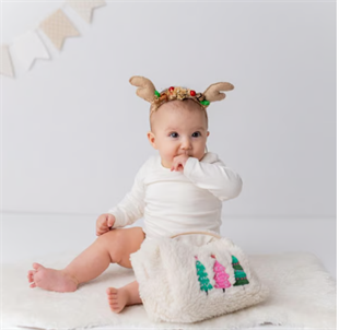 Peluş Organizer Çanta - Yılbaşı Ağaçları