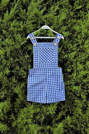 Pötikare Mavi Şort Salopet 