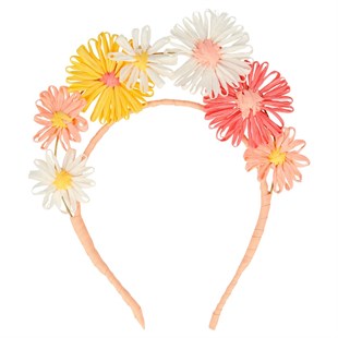Meri Meri - Raffia Flower Headband - Rafya Çiçekli Taç