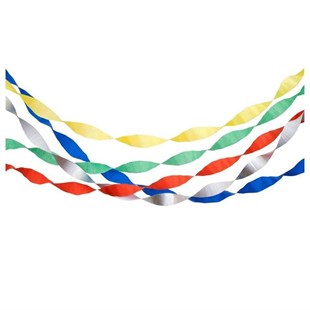 Meri Meri - Birthday Crepe Streamers - Renkli Kağıt Şeritler