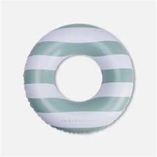 Swim Essentials Green White Striped Yüzme Simidi 90cm