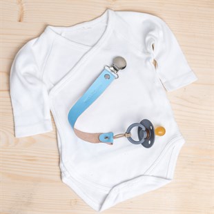 Vejetal Deri Emzik Askısı - Ice Grey