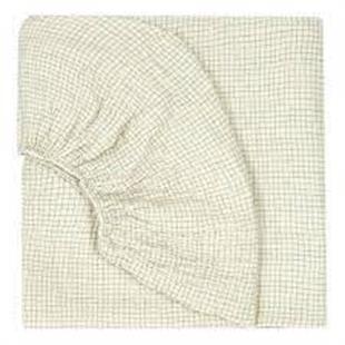 Wabi Sabi Lastikli Çarşaf, Blue Grid