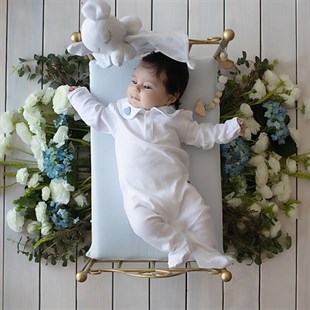 Yakada Bulut Nakışlı Tulum / Erkek (0-3 ay)