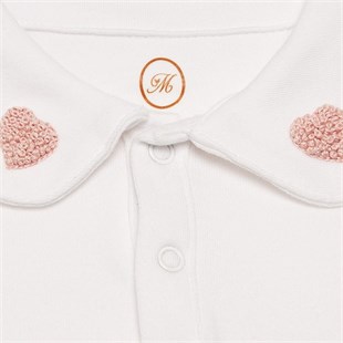 Yakası Nakışlı Tulum / Kız (0-3 ay)