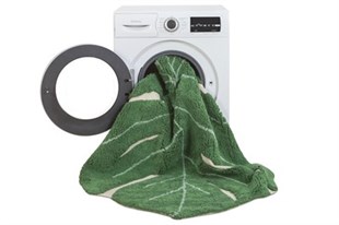 Yaprak Desenli Monstera Halı Yeşil