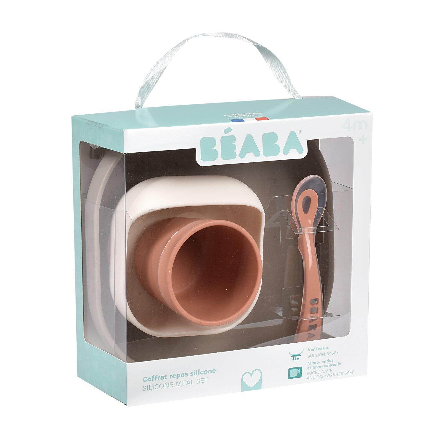 Beaba 4lü silikon beslenme seti, Terracotta/Gazelle