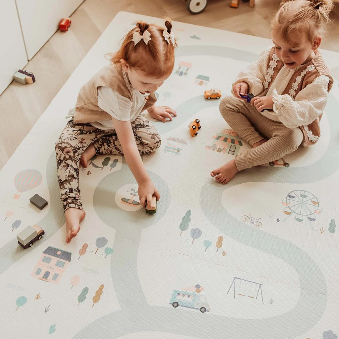 Eevaa Puzzle Oyun Mat, Village / Terrazzo