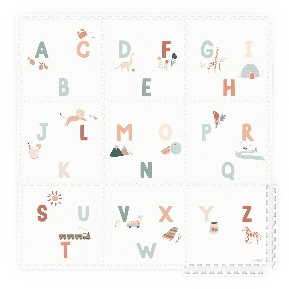 Eevaa Puzzle Oyun Matı, Alphabet / Terazzo
