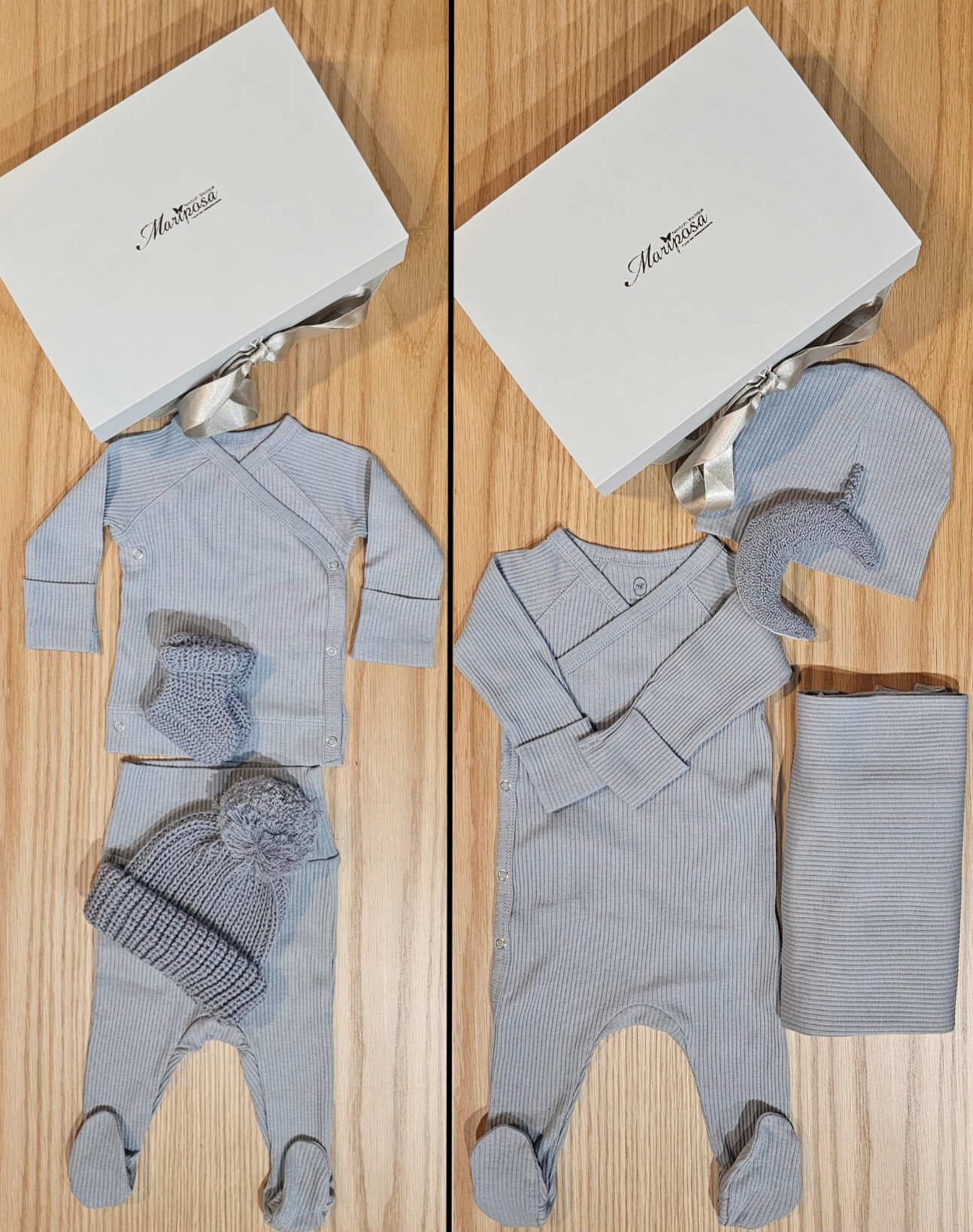 Kutulu Yenidoğan Premium  Set / Gri