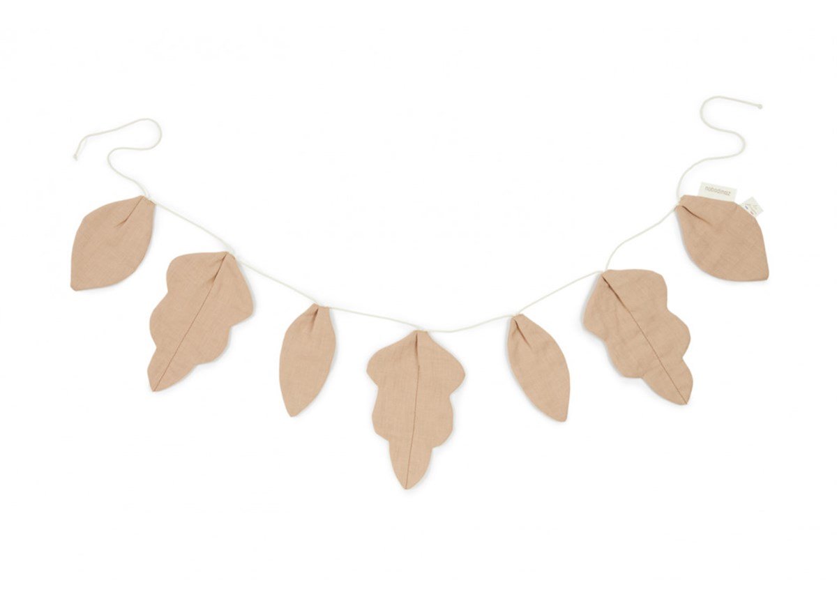 Lin Francais Yaprak Garland,Sand    