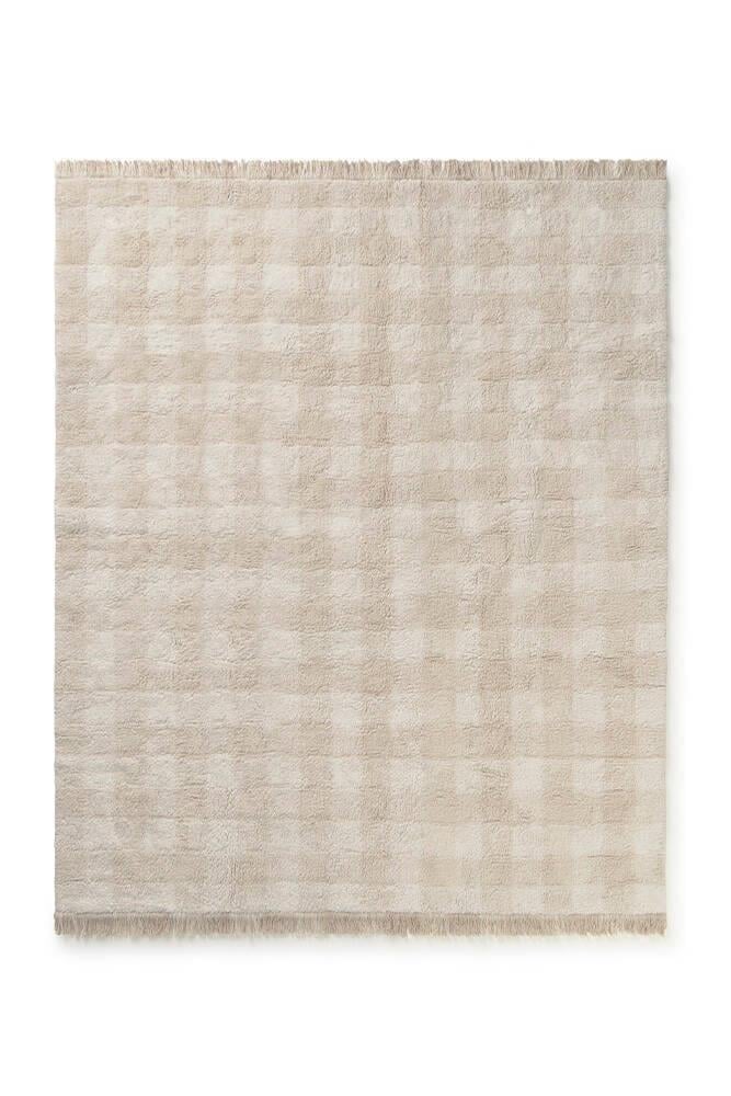 Lorena Canals Çocuk Odası Halısı, Vichy Ivory XS