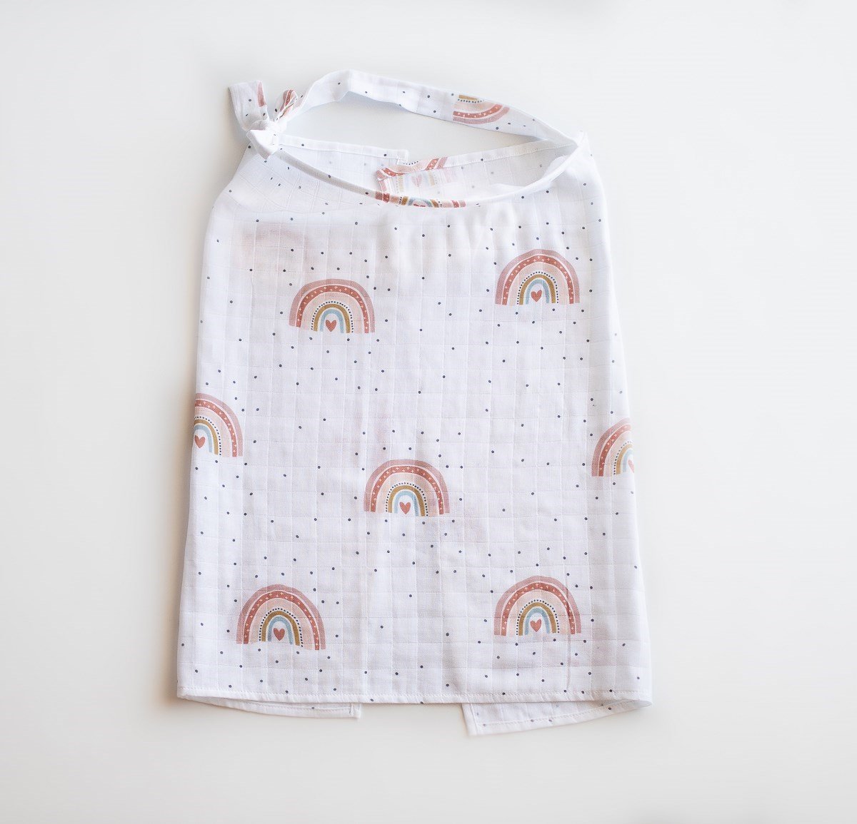 Organik Müslin Emzirme Önlüğü Rainbow