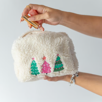 Peluş Organizer Çanta - Yılbaşı Ağaçları