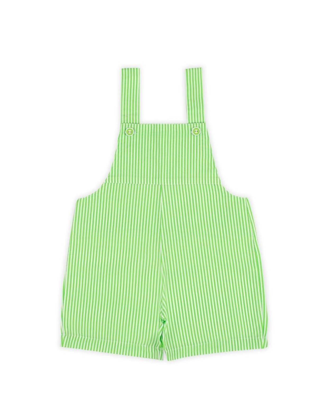 Yeşil Çizgili Şort Tulum