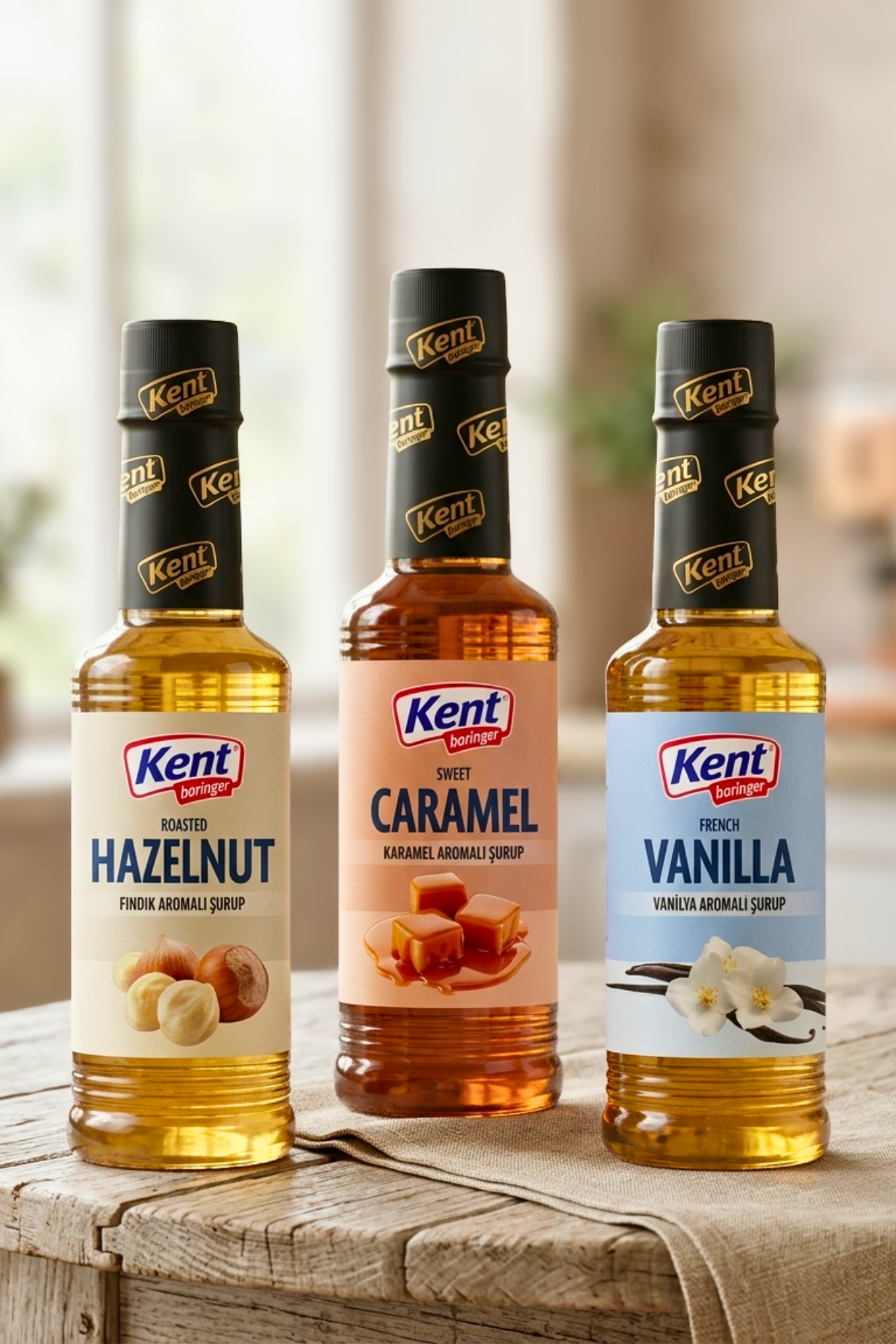 Kahve Şurupları Avantajlı 3'lü Set ( Karamel-Vanilya-Fındık) 355ml X3