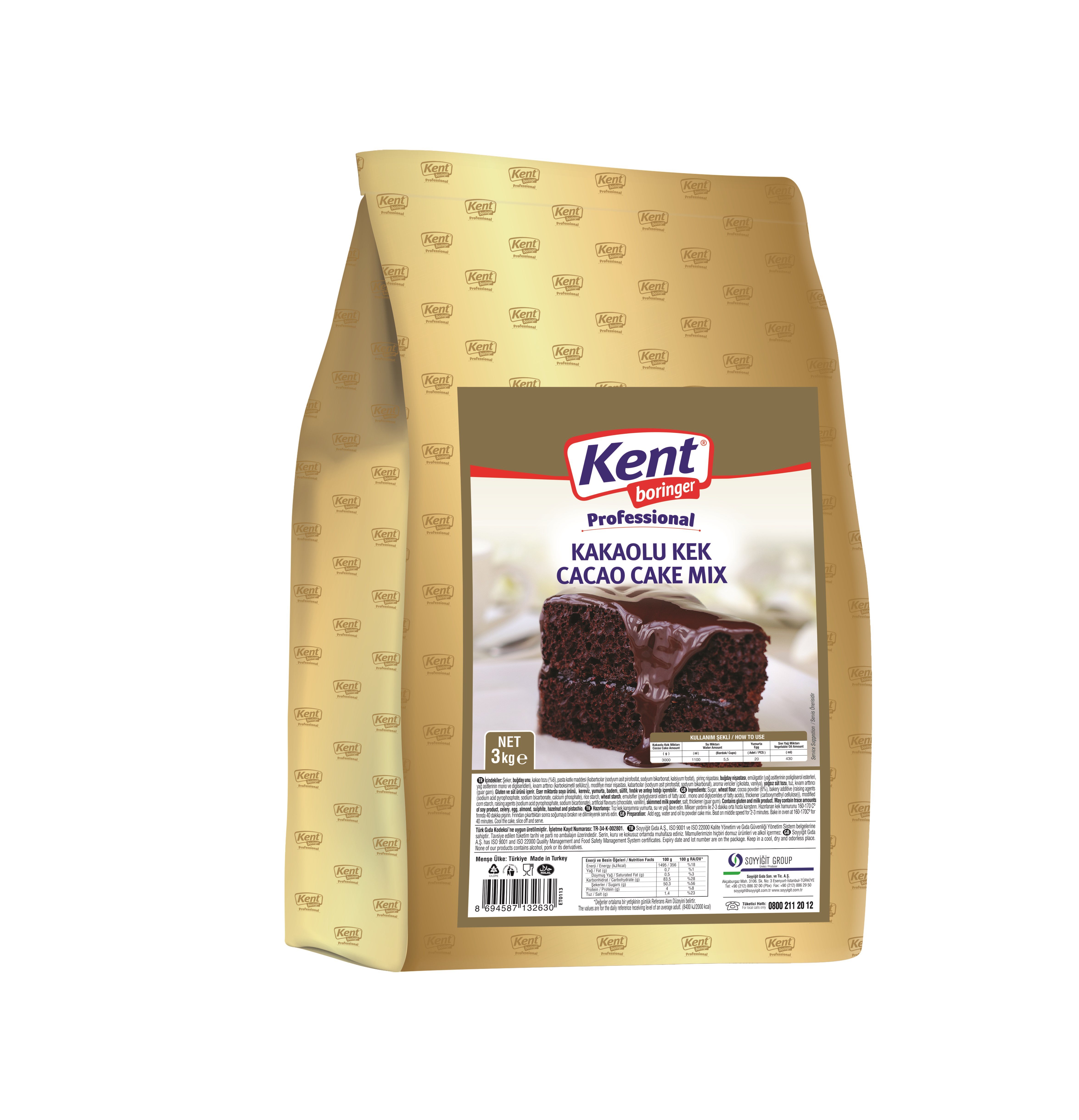 Kent Boringer  Professional Kakaolu Kek 3 Kg