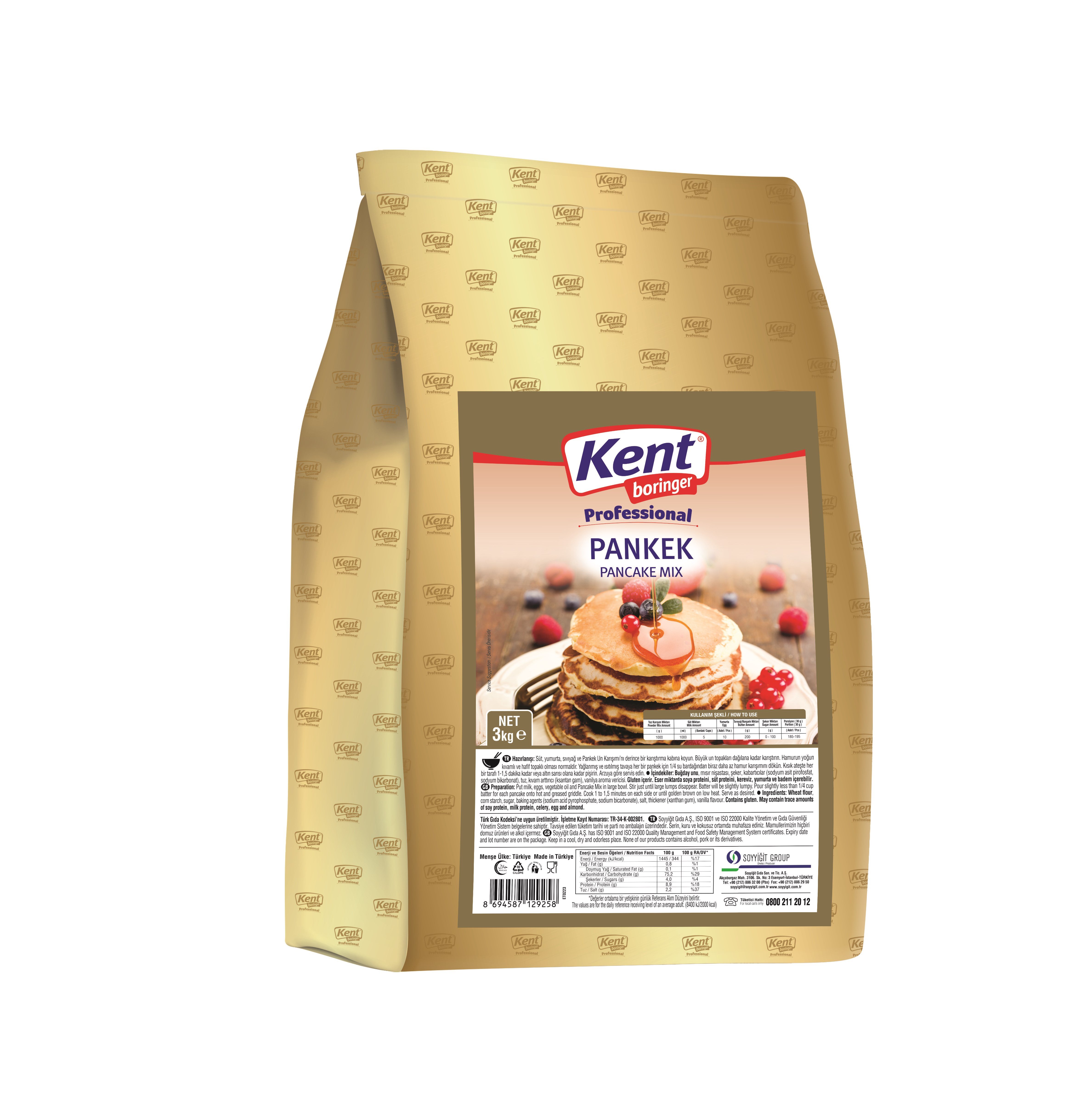 Kent Boringer  Professional Pankek Mix 3 Kg