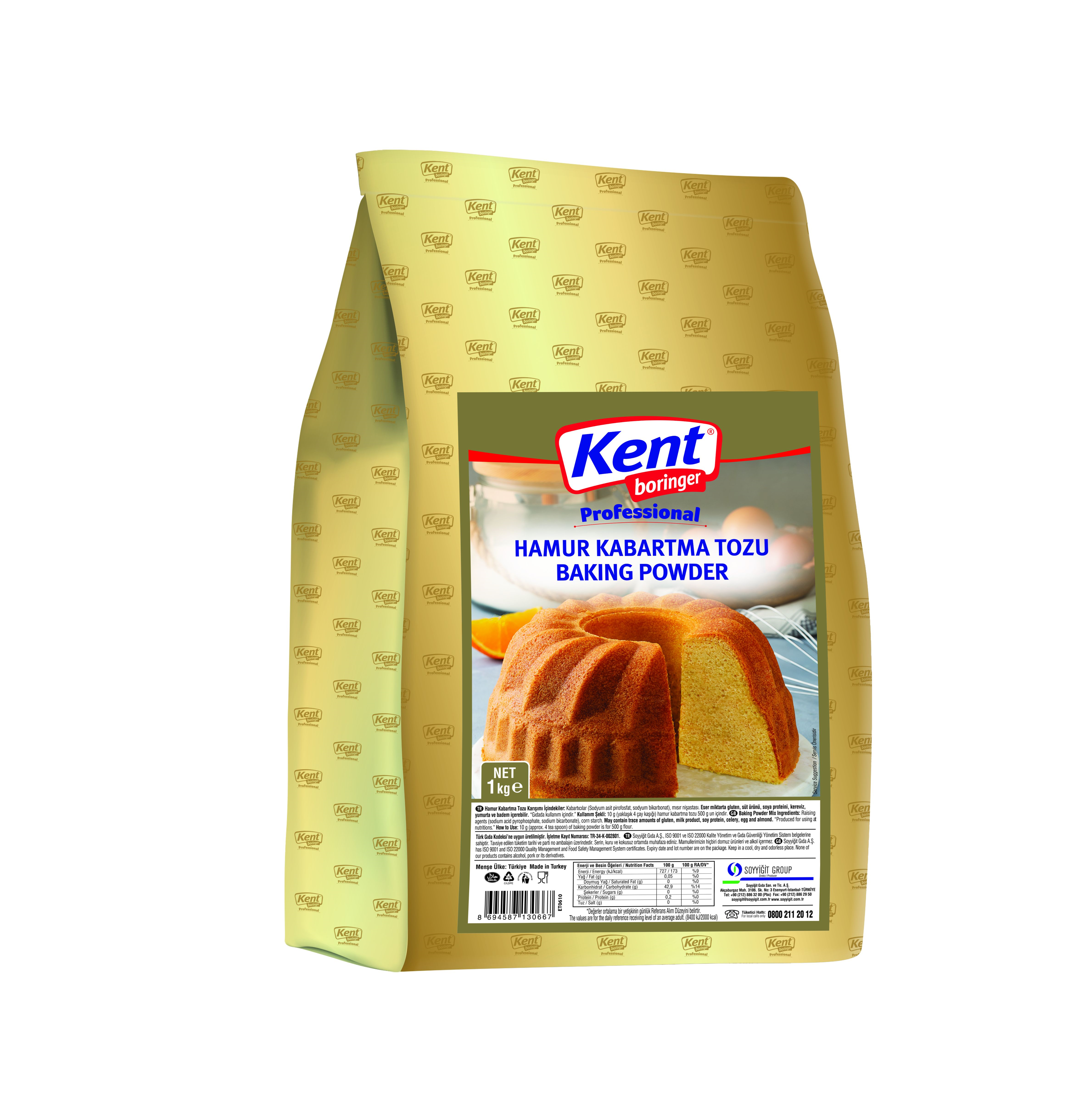 Kent Boringer  Proffesional Hamur Kabartma Tozu 1 Kg