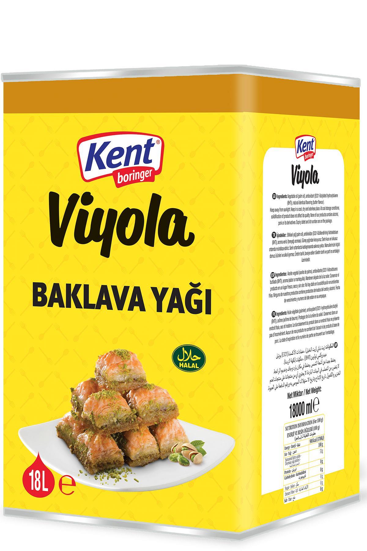 Kent Boringer Viyona Baklava Yağı Teneke 18 LT
