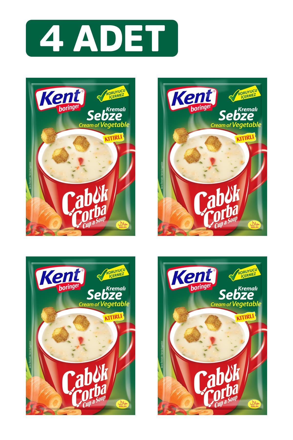 Kremalı Sebze 18 gr 4'lü Çabuk Çorba 