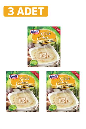 Kent Boringer Kremalı Tavuk Çorbası 65 Gr 3'lü