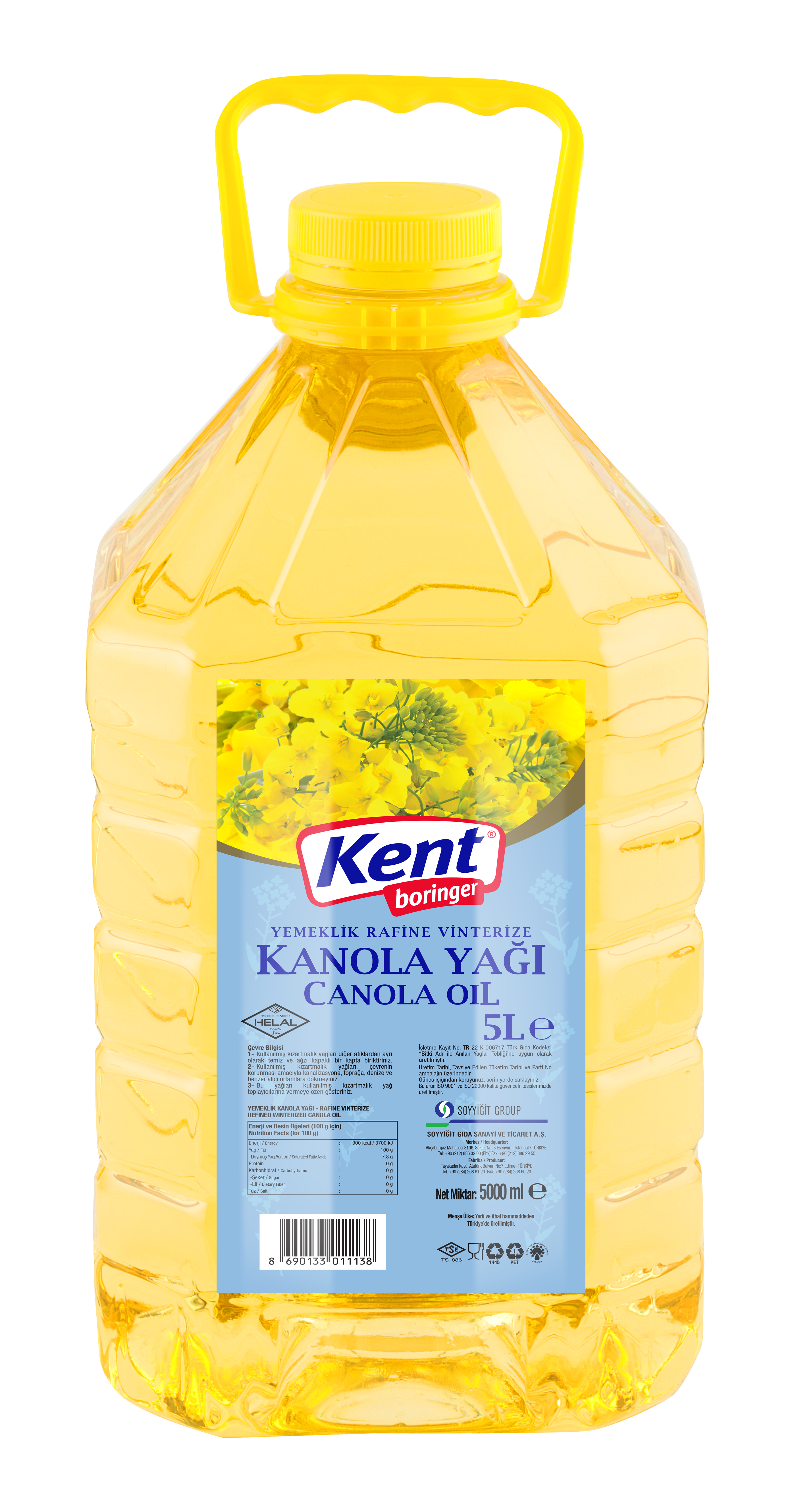 Kanola Yağı 5 Litre