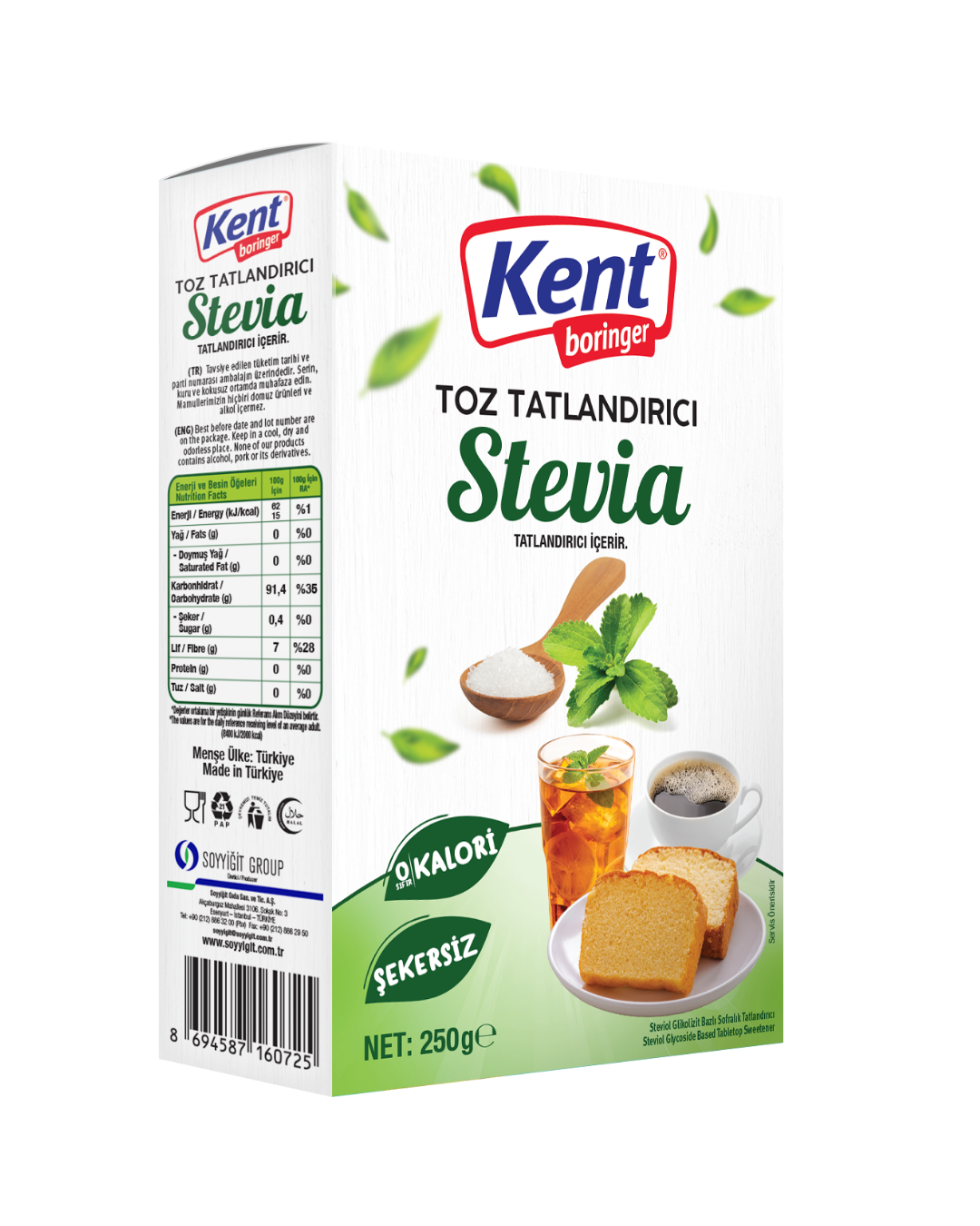 KB SteviaTatlandırıcı Toz 250 gr