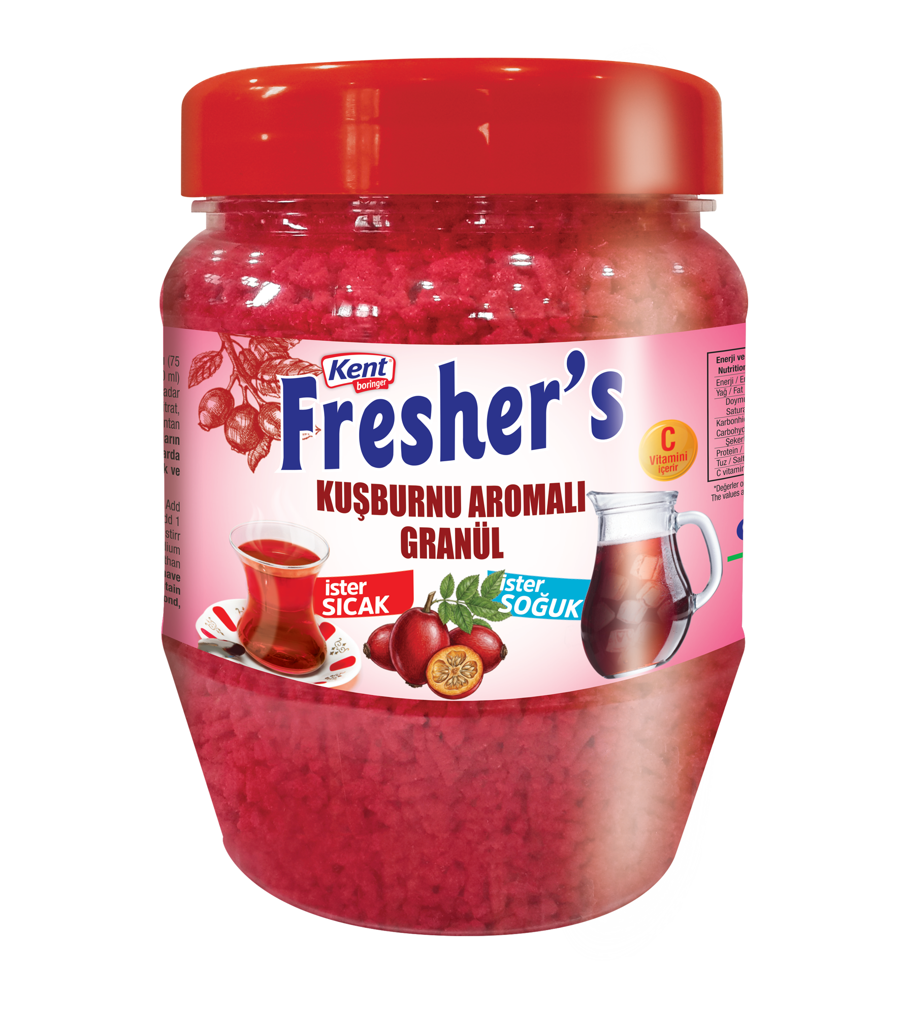 Kent Boringer 300g Kuşburnu Aromalı Granül İçecek.