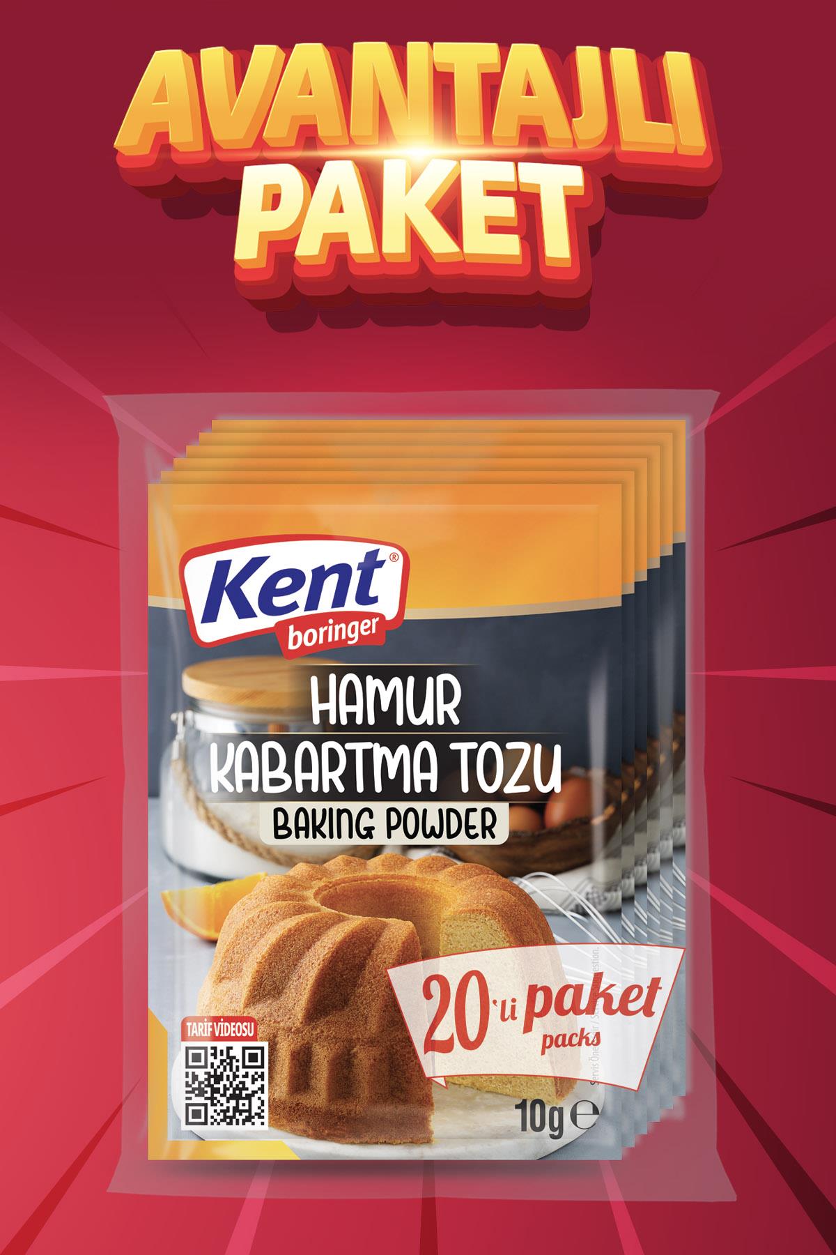 Kent Boringer Avantajlı Hamur Kabartma Tozu 10gr - 20'li - 12paket