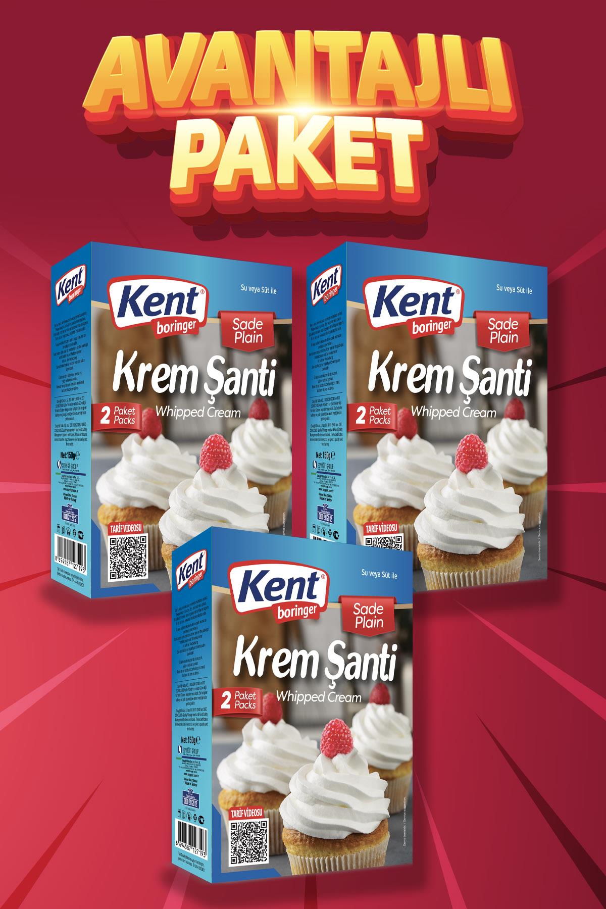 Kent Boringer Avantajlı Paket 3 lü Krem Şanti