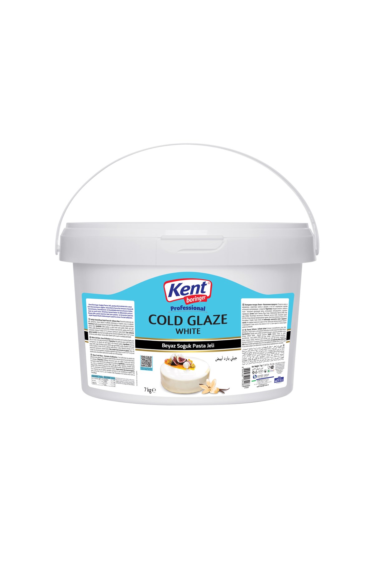 Kent Boringer Beyaz Vanilya Aromalı Soğuk Pasta Jeli 7 Kg
